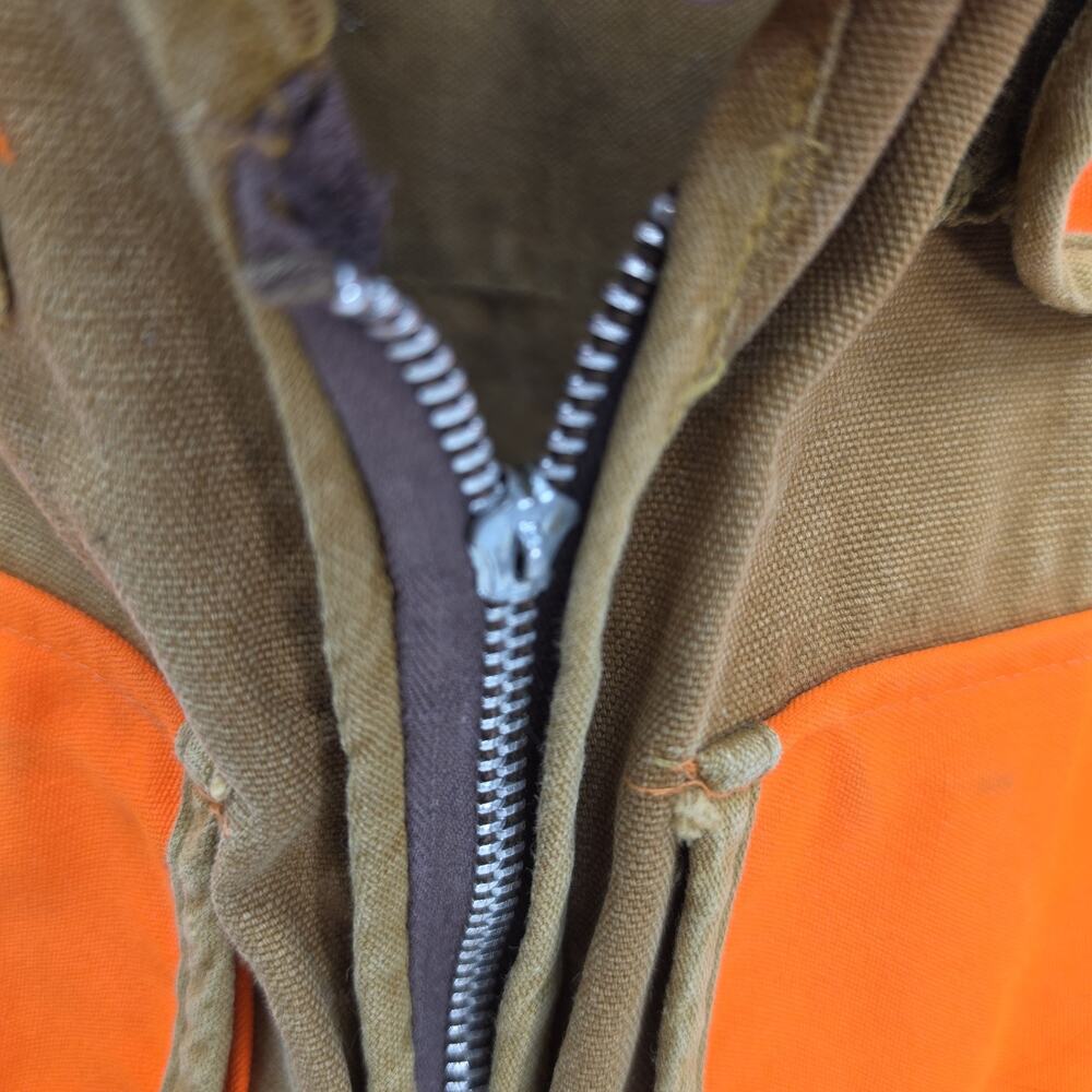 Vintage SafTBak Hunting Vest Blaze Orange Canvas Game Pockets USA - Picture 9 of 15